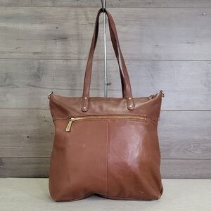 Tommy Bahama Brown Leather Tote Shoulder Bag